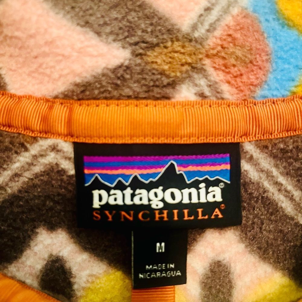 Patagonia Synchilla Snap-T Fleece Pullover Companion Big Anthos Medium NWOT - Picture 2 of 7